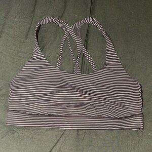 lululemon athletica Striped Black and White Sports Bra